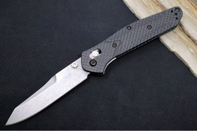 Benchmade 940-1 Osborne - Satin Blade / Black Carbon Fiber Handle