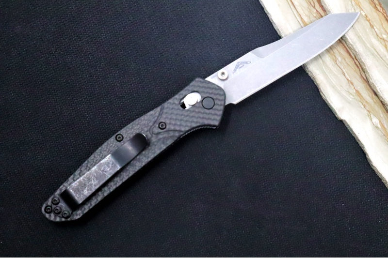 Benchmade 940-1 Osborne - Satin Blade / Black Carbon Fiber Handle