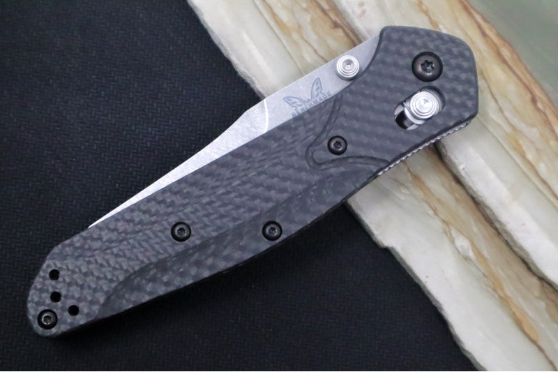 Benchmade 940-1 Osborne - Satin Blade / Black Carbon Fiber Handle