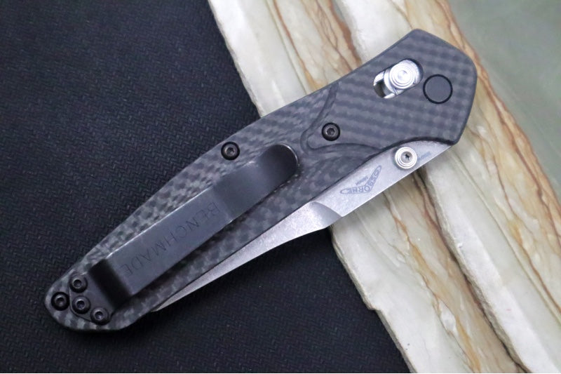 Benchmade 940-1 Osborne - Satin Blade / Black Carbon Fiber Handle