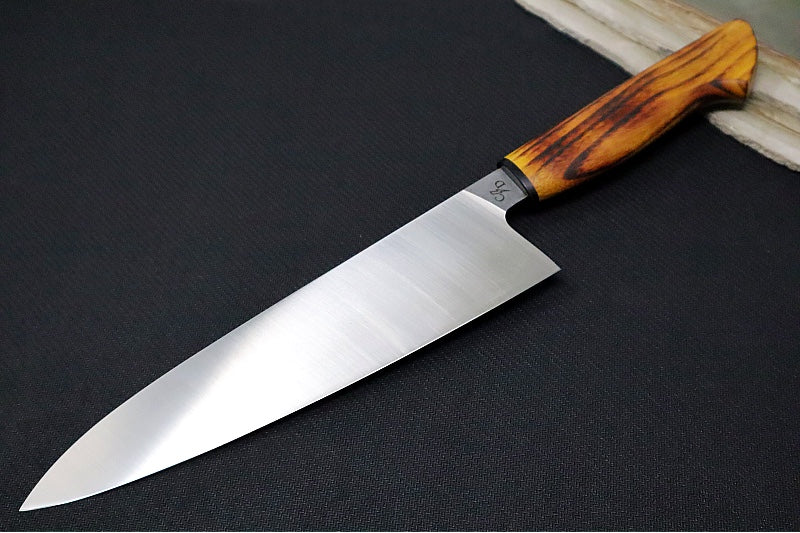 Corey Dunlap Custom Knives - 8.5" Chef's Knife - Western Chef Styled Osage Orange Wood Handle ZC00062572