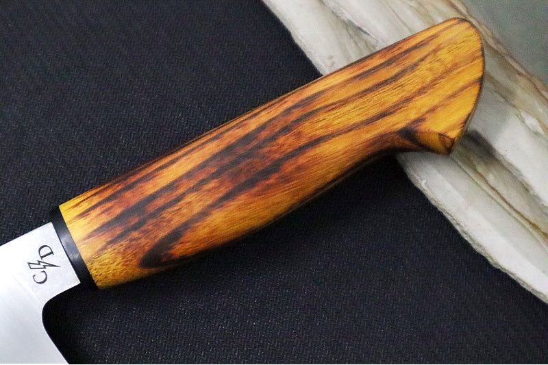 Corey Dunlap Custom Knives - 8.5" Chef's Knife - Western Chef Styled Osage Orange Wood Handle ZC00062572