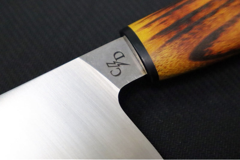 Corey Dunlap Custom Knives - 8.5" Chef's Knife - Western Chef Styled Osage Orange Wood Handle ZC00062572