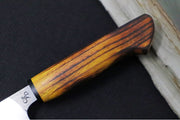 Corey Dunlap Custom Knives - 6" Petty Knife - Western Styled Charred Osage Handle ZC00062586 - Northwest Knives