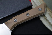 Microtech Santoku Knife - M390MK Steel / Stonewashed Finish / Coyote Tan G-10 Handle 3200-10CE - Northwest Knives