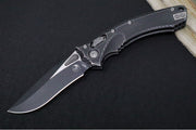 Microtech Amphibian Folder RAM-Lok - Drop Point / Distressed Fluted Black Aluminum Handle 137RL-1FLDBK - Northwest Knives