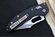 Microtech Stitch RAM-Lock Manual - Wharncliffe Blade / Apocalyptic Finish / Black Fluted G-10 Handle 169RL-10APFLGTBK - Northwest Knives