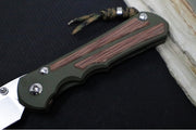 Chris Reeve Knives Large Inkosi NWK Exclusive - Insingo Blade / CPM-Magancut Steel / OD Green Cerakote Handle & Natural Micarta Inlay / Camo Lanyard with Bead LIN-1614 - Northwest Knives