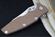 Rick Hinderer Knives Eklipse 3.5" - Hollow Ground Slicer Blade / CPM-S45VN Steel / FDE G-10 & Titanium Handle ZC00062600 - Northwest Knives