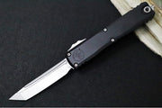 Microtech Ultratech Gen IV OTF - Stonewashed Finish / Tanto Blade / Black Anodized Aluminum Handle 11234-10 - Northwest Knives