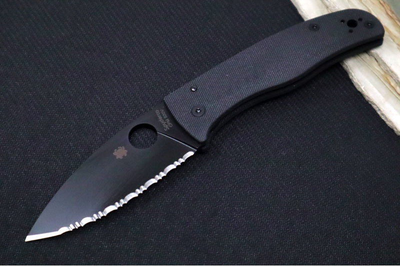 Spyderco Bodacious - Black G-10 Handle / CPM-S30V Steel / Spyderedge Black Drop Point Blade C263GSBK - Northwest Knives