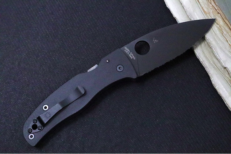 Spyderco Bodacious - Black G-10 Handle / CPM-S30V Steel / Spyderedge Black Drop Point Blade C263GSBK - Northwest Knives