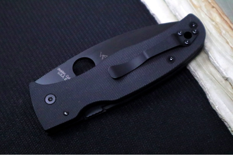 Spyderco Bodacious - Black G-10 Handle / CPM-S30V Steel / Spyderedge Black Drop Point Blade C263GSBK - Northwest Knives