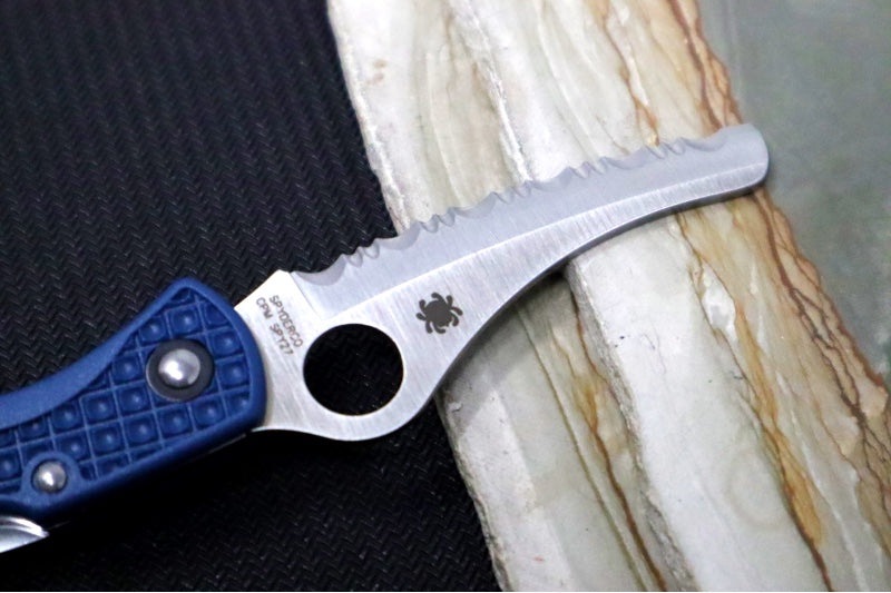 Spyderco Dyad Jr Slipjoint SPRINT RUN - Blue FRN Handle Handle / CPM-SPY27 Steel / Sheepsfoot & Clip Point Blade C39P&SCBL