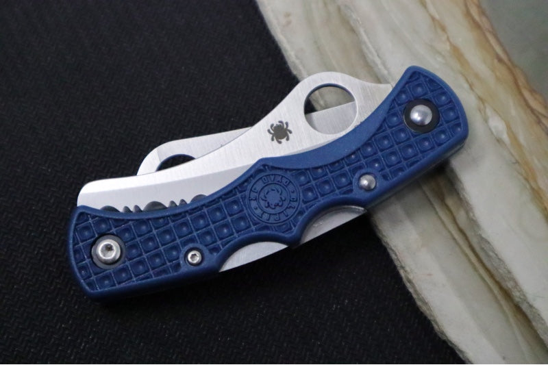 Spyderco Dyad Jr Slipjoint SPRINT RUN - Blue FRN Handle Handle / CPM-SPY27 Steel / Sheepsfoot & Clip Point Blade C39P&SCBL - Northwest Knives