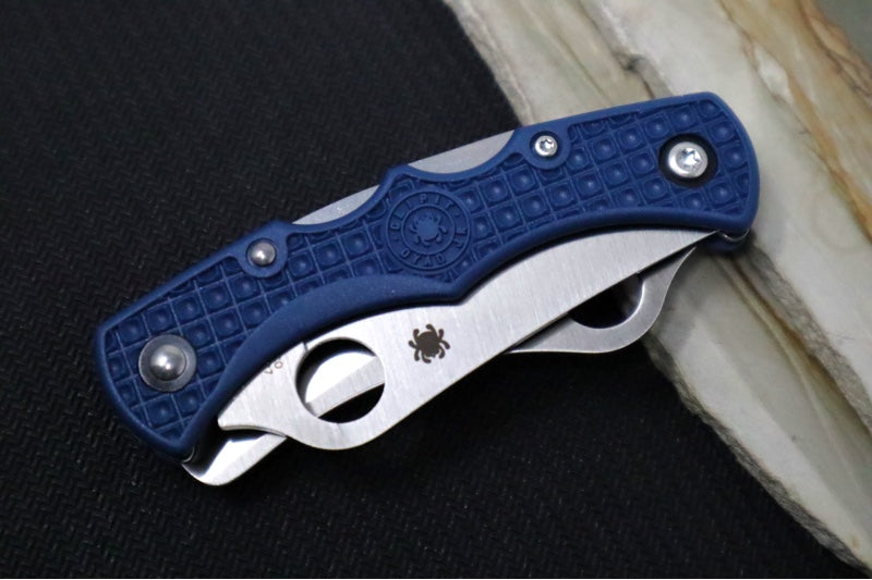Spyderco Dyad Jr Slipjoint SPRINT RUN - Blue FRN Handle Handle / CPM-SPY27 Steel / Sheepsfoot & Clip Point Blade C39P&SCBL - Northwest Knives