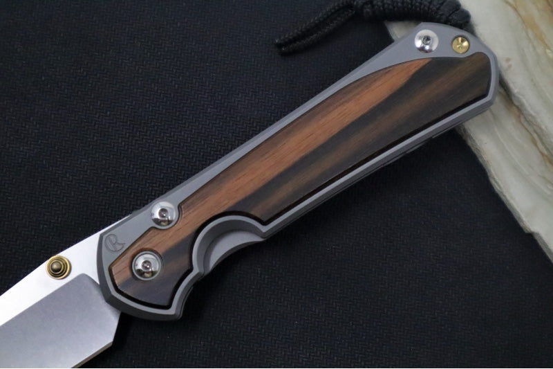 Chris Reeve Large Sebenza 31 - Drop Point Blade /  Macassar Ebony Inlay / CPM-Magnacut (A3) L31-1116