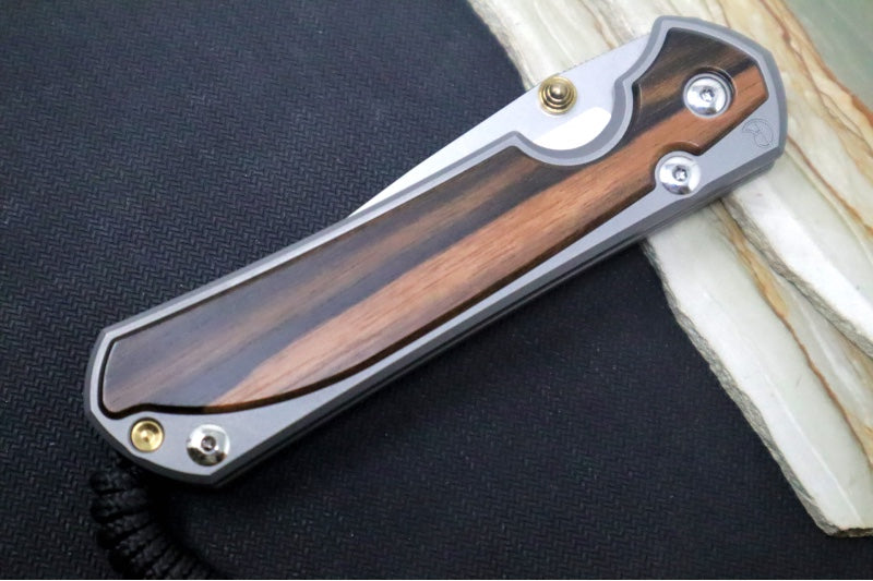 Chris Reeve Large Sebenza 31 - Drop Point Blade /  Macassar Ebony Inlay / CPM-Magnacut (A3)