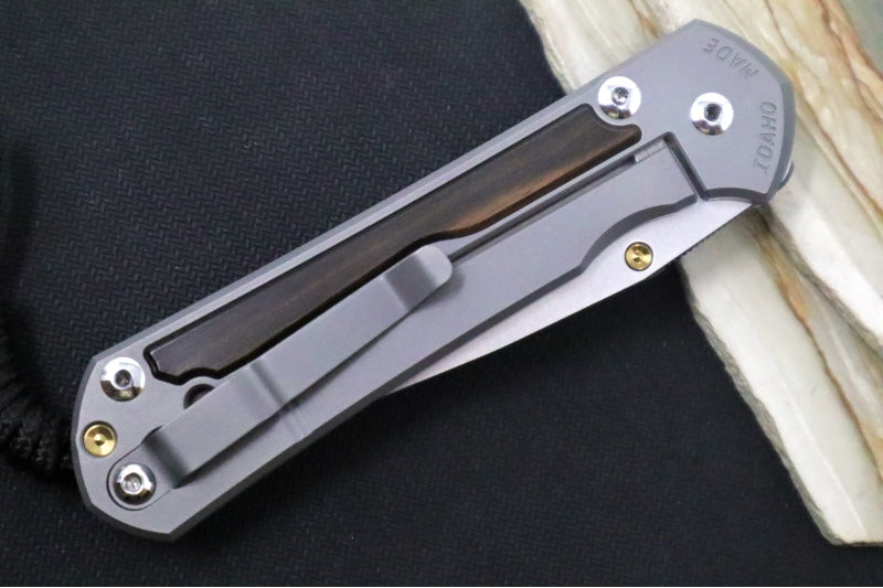 Chris Reeve Large Sebenza 31 - Drop Point Blade /  Macassar Ebony Inlay / CPM-Magnacut (A3) L31-1116