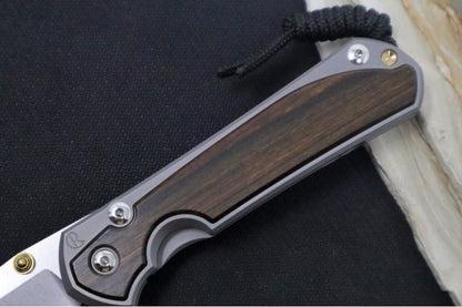 Chris Reeve Large Sebenza 31 - Drop Point Blade /  Macassar Ebony Inlay / CPM-Magnacut (A2)