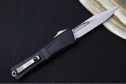 Microtech Combat Troodon OTF Gen III - Stonewashed Finish / Bowie Blade / Black Anodized Aluminum Handle - 1146-10 - Northwest Knives