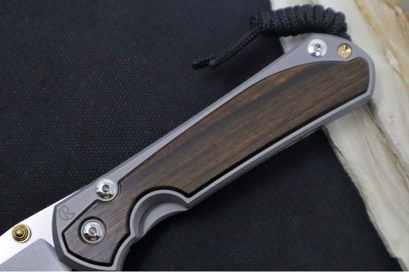 Chris Reeve Large Sebenza 31 - Drop Point Blade /  Macassar Ebony Inlay / CPM-Magnacut (A2) L31-1116