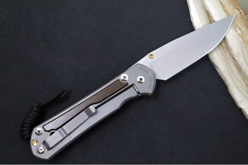 Chris Reeve Large Sebenza 31 - Drop Point Blade /  Macassar Ebony Inlay / CPM-Magnacut (A2) L31-1116