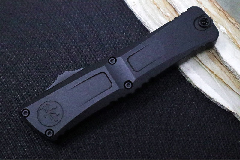 Microtech Combat Troodon OTF Gen III Tactical - Black Finish / Tanto Blade / Black Anodized Aluminum Handle & Black Hardware - 1144-1T
