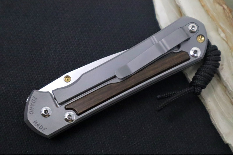 Chris Reeve Large Sebenza 31 - Drop Point Blade /  Macassar Ebony Inlay / CPM-Magnacut (A2) L31-1116