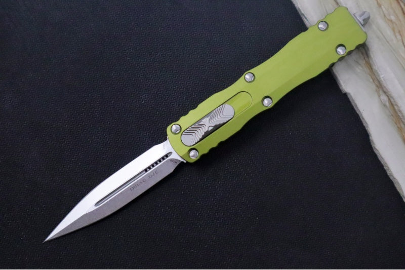 Microtech Dirac OTF - Dagger Blade / Stonewashed Finish / OD Green Anodized Aluminum Handle 225-10OD - Northwest Knives