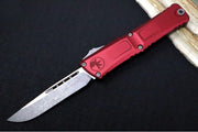 Microtech Combat Troodon OTF Gen III - Apocalyptic Finish / Drop Point Blade / Merlot Anodized Aluminum Handle - 1143-10APMR - Northwest Knives