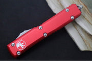 Microtech Ultratech OTF - Dagger Blade with Full Serrate / Stonewash Finish / Red Aluminum Handle 122-12RD - Northwest Knives