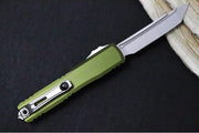 Microtech Ultratech Gen IV OTF - Stonewash Finish / Tanto Blade / OD Green Anodized Aluminum Handle 11234-10OD - Northwest Knives