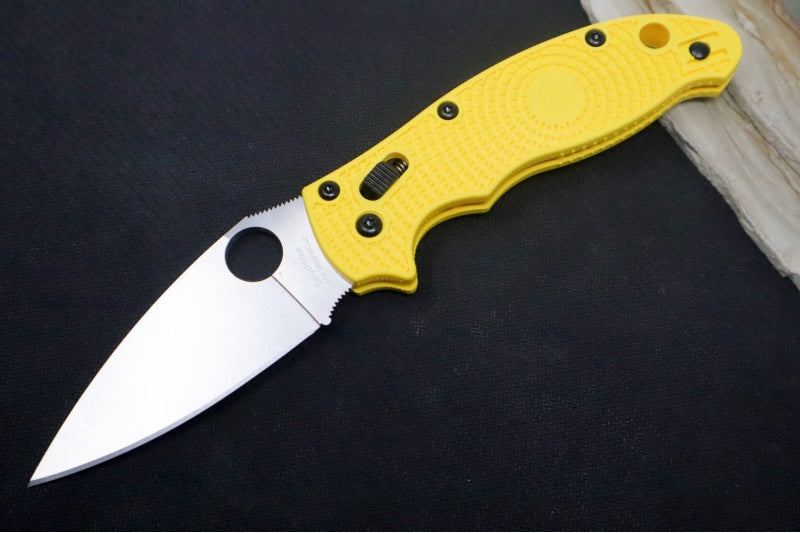 Spyderco Manix 2 Salt - Yellow FRN Handle / Satin Finish / CPM-Magnacut Steel - C101PYL2