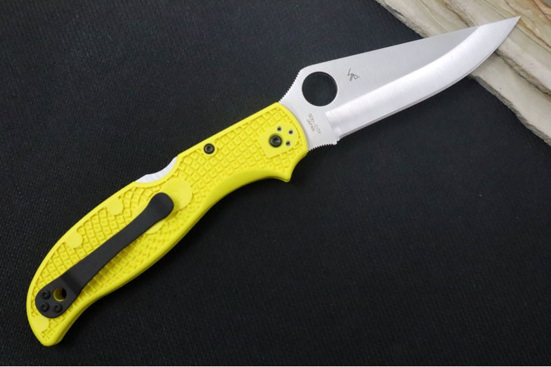Spyderco Stretch 2 XL Lightweight Salt - Yellow FRN Handle / Satin Blade / H-2 Steel - C258PYL