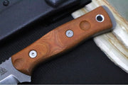 Tops BOB Fieldcraft Tumbled - 1095 Steel / Tan Micarta Handle / Kydex Sheath BROS-TBF - Northwest Knives