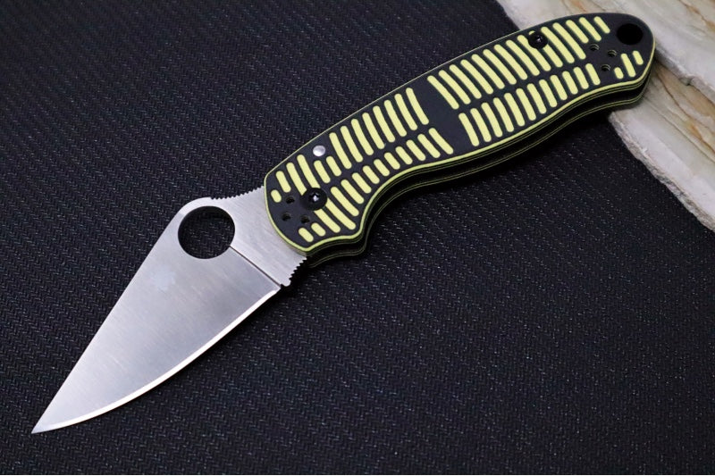 Spyderco Paramilitary 3 Salt - Yellow & Black G-10 / CPM-Magnacut Steel / Satin Finish - C223BBKYLMCP