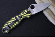 Spyderco Paramilitary 3 Salt - Yellow & Black G-10 / CPM-Magnacut Steel / Satin Finish - C223BBKYLMCP - Northwest Knives