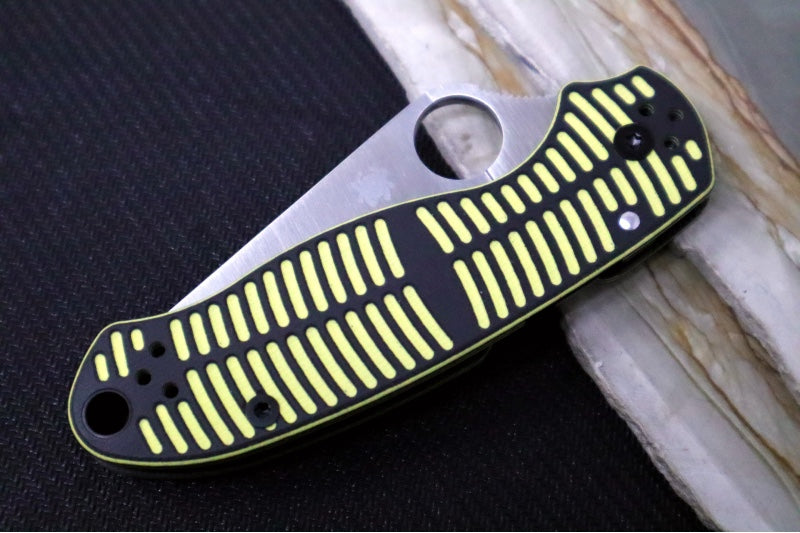 Spyderco Paramilitary 3 Salt - Yellow & Black G-10 / CPM-Magnacut Steel / Satin Finish - C223BBKYLMCP