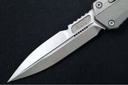 Microtech Glykon OTF - Bayonet Blade / Apocalyptic Finish / Nickel Boron Internals / Natural Aluminum & Titanium Handle Scales 184-10APNC - Northwest Knives