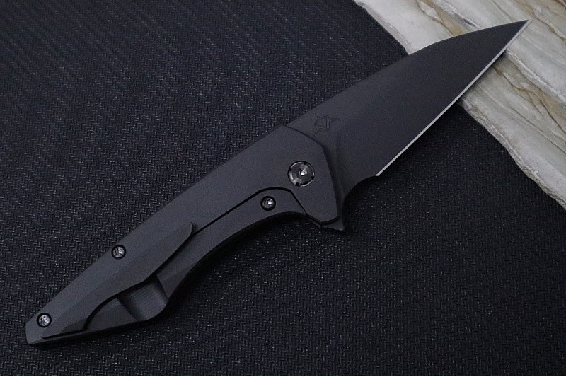 Koenig Mini Goblin - Black Matte DLC Handle - Black Matte DLC Finished Blade - Black Anodized Spacer & Hardware MG18188888 - Northwest Knives
