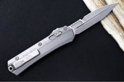 Microtech Glykon OTF - Bayonet Blade / Apocalyptic Finish / Nickel Boron Internals / Natural Aluminum & Titanium Handle Scales 184-10APNC - Northwest Knives
