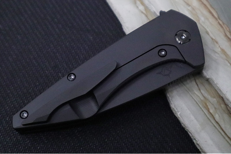 Koenig Mini Goblin - Black Matte DLC Handle - Black Matte DLC Finished Blade - Black Anodized Spacer & Hardware MG18188888 - Northwest Knives