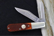 Boker Treebrand 2BLD Barlow - Barlow Brown Checkered Bone Handle / D2 Steel / Satin Finish 110892 - Northwest Knives