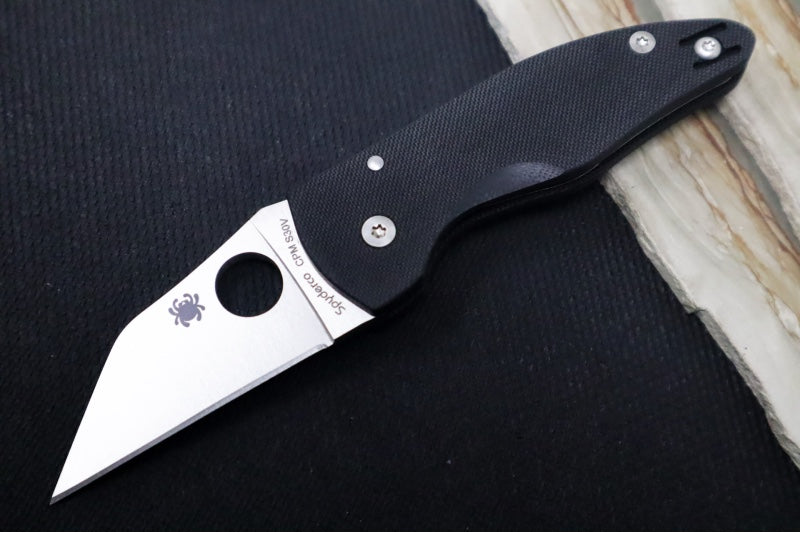Spyderco Microjimbo- Black G10 Handle / Satin Wharncliffe Blade / CPM-S30V - C264GP - Northwest Knives