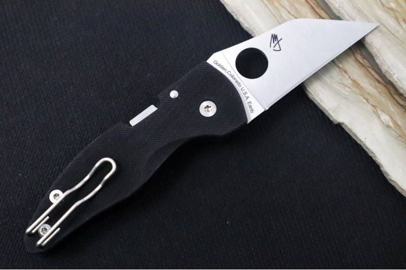 Spyderco Microjimbo- Black G10 Handle / Satin Wharncliffe Blade / CPM-S30V - C264GP - Northwest Knives