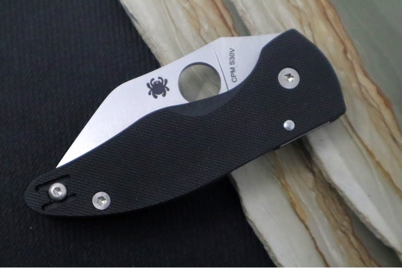 Spyderco Microjimbo- Black G10 Handle / Satin Wharncliffe Blade / CPM-S30V - C264GP