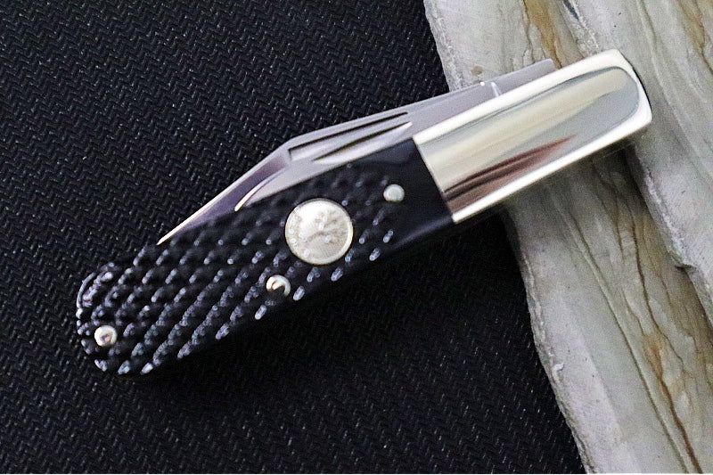 Boker Treebrand 2BLD Barlow - Barlow Black Checkered Bone Handle / D2 Steel / Satin Finish 110893