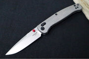 Hogue Knives Mysto - Stonewash Finish / Clip Point Blade / CPM-Magnacut Steel / Milled Patterned Titanium Handles & Red Accents / AXIS Lock 24491-LIM - Northwest Knives