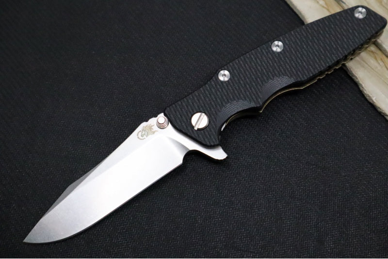 Rick Hinderer Knives Eklipse 3.5" - Spearpoint / Stonewashed Bronze Frame / Black G-10 / CPM-S45VN